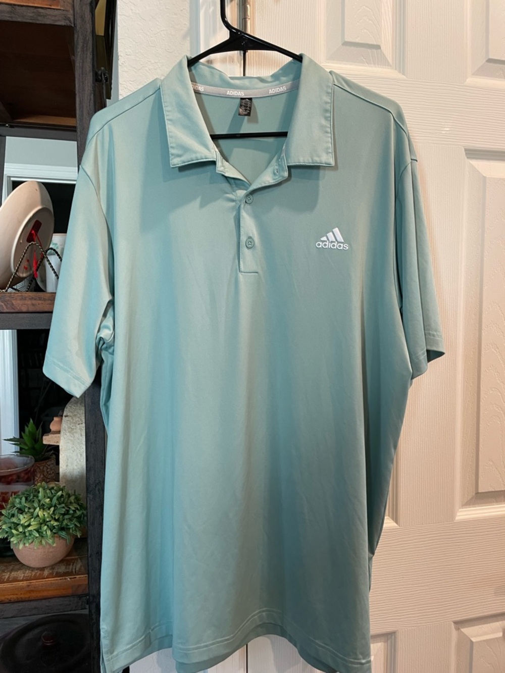 Adidas Golf Men’s XL Short Sleeve Sea Green Classic Sports logo Polo Shirt